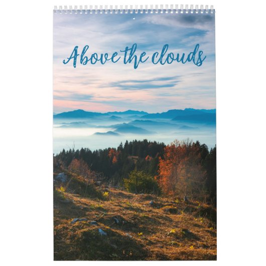Fotografie van bergen boven de wolken  kalender (Hoes)