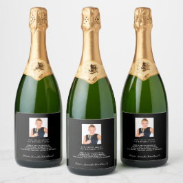 Fotografie van Birthday op feestdag Sparkling Wijnetiket