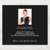 Fotografie van Birthday op feestdag Sparkling Wijnetiket (Enkel label)