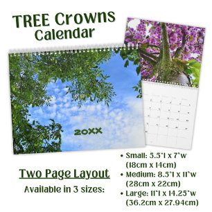 Fotografie van botanische boomkronen  kalender