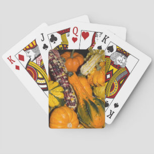 Fotografie van bronnen en corn-assortiment speelkaarten