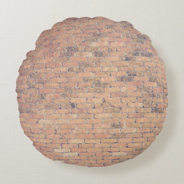 Fotografie van bruinbakstenen rond kussen (Voorkant)