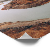 Fotografie van Canyon en rivierdrone. bergklip Poster (Hoek)