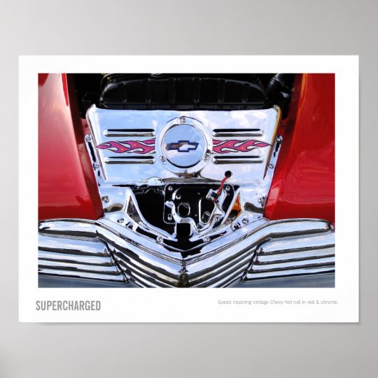 Fotografie van  Chevy Hot Rod Engine Poster (Voorkant)