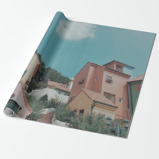 FOTOGRAFIE VAN CONCRETE HUISVESTING CADEAUPAPIER (Uitgerold)