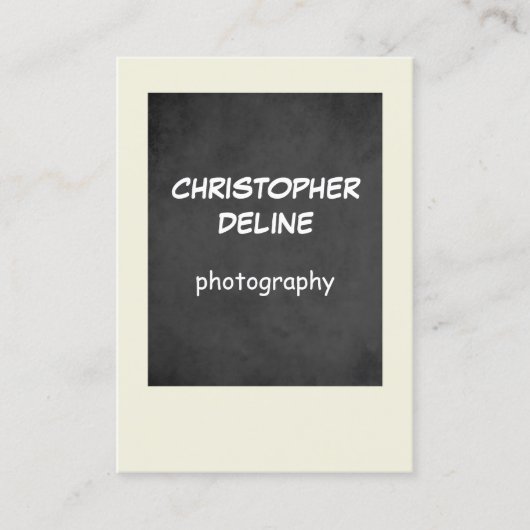 Fotografie van Cool Black Grey Visitekaartje (Voorkant)