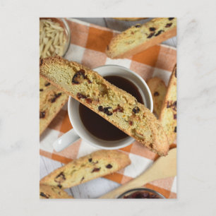 Fotografie van Cranberry Almond Biscotti Cookies Briefkaart