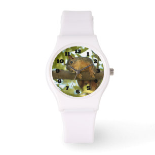 Fotografie van Cute & Curious Squirrel Natuur Horloge