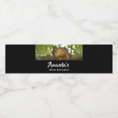 Fotografie van Cute & Curious Squirrel Natuur Waterfles Etiket (Enkel label)