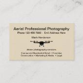 Fotografie van de antenne visitekaartje (Voorkant)