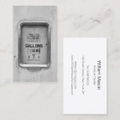 Fotografie van de Antiek brandstoftank - Visitekaa Visitekaartje (Voorkant / Achterkant)