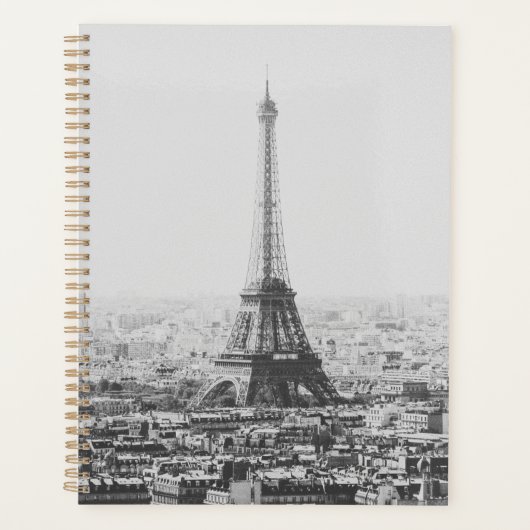 Fotografie van de Black and White Eiffel Tower Planner (Voorkant)