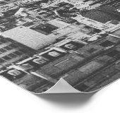 Fotografie van de Black and White Eiffel Tower Poster (Hoek)