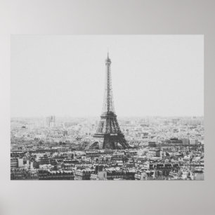 Fotografie van de Black and White Eiffel Tower Poster