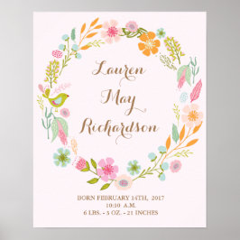 Fotografie van de bloederige baby voor een meisje poster