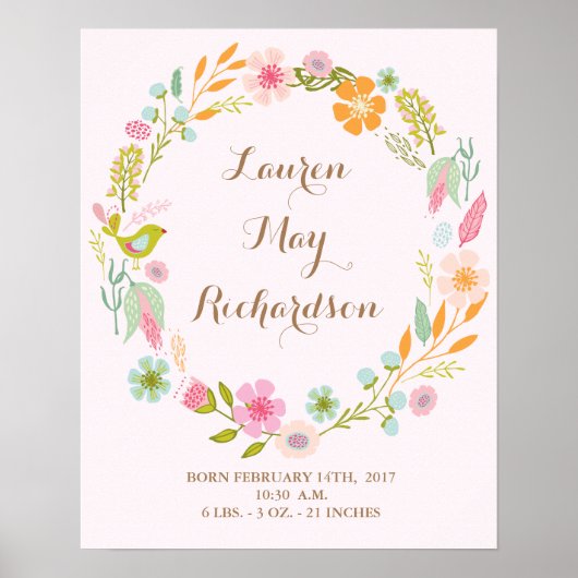 Fotografie van de bloederige baby voor een meisje poster (Voorkant)