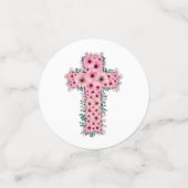 Fotografie van de eerste Heilige Communie Roze blo Confetti (Kleine voorkant)