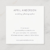 Fotografie van de  Floral Camera Hartelijk dank Vierkante Visitekaartje (Achterkant)