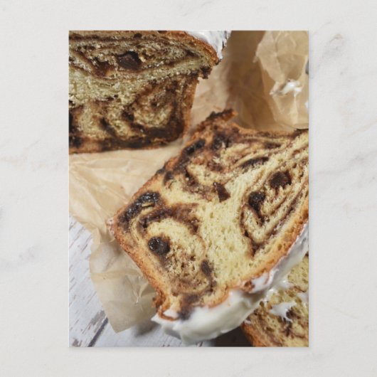 Fotografie van de foetus Cinnamon Roll Buns Bread Briefkaart (Voorkant)