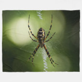 Fotografie van de gouden tuinspin Fleece Blanket Deken (Voorkant (Horizontaal))