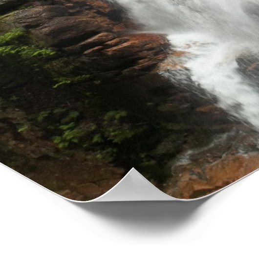 Fotografie van de Natuur van de waterval Poster (Hoek)