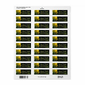 Fotografie van de Natuur van gele bloemen bijen Etiket (Full Sheet)