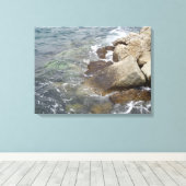 Fotografie van de oevers van het Middellandse-Zee Canvas Afdruk (Insitu (Houten vloer))