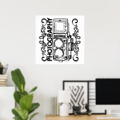 Fotografie van de oude school poster (Thuiskantoor)