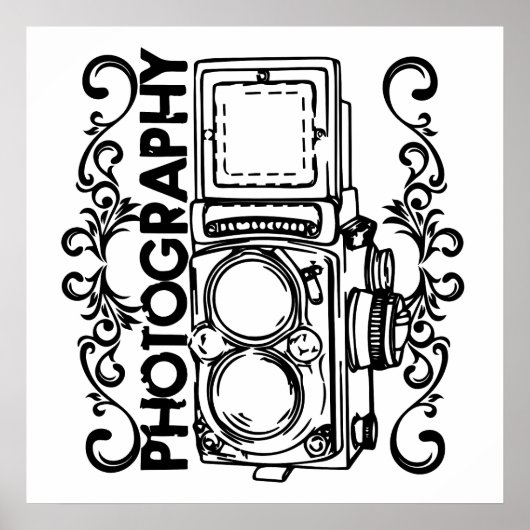 Fotografie van de oude school poster (Voorkant)