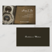 Fotografie van de oude school visitekaartje (Voorkant / Achterkant)