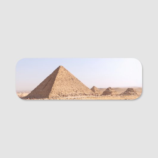 Fotografie van de piramides van Gizeh Naamplaatje (Voorkant)