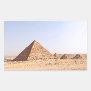 Fotografie van de piramides van Gizeh Rechthoekige Sticker
