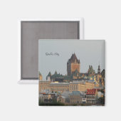 Fotografie van de prachtige skyline van Quebec Cit Magneet (Voorkant / Achterkant)