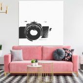 Fotografie van de Retro camera Canvas Afdruk (Insitu (Woonkamer))