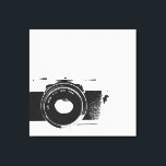 Fotografie van de Retro camera Canvas Afdruk<br><div class="desc">Toon deze retrocamera in uw huisgalerij voor een chic modern stuk. Met een klassieke professionele camera met handheld.</div>