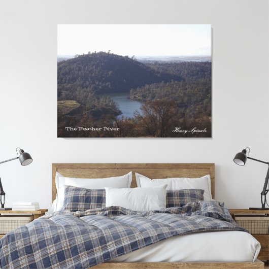 Fotografie van de rivier de Veer op het canvas (Insitu (Slaapkamer))