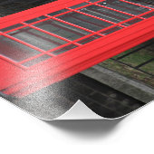 Fotografie van de rode London Phone Booth Foto Afdruk (Hoek)