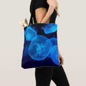 FOTOGRAFIE VAN DE SCHADE VAN JELLYFISH TOTE BAG (Dichtbij)