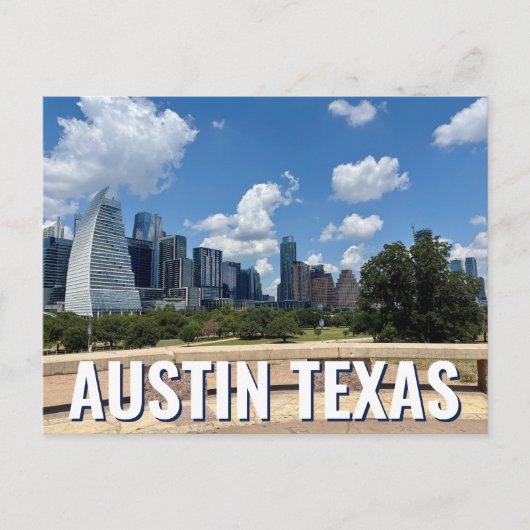 Fotografie van de skyline van Austin Texas Briefkaart (Voorkant)