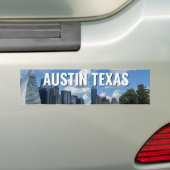 Fotografie van de skyline van Austin Texas Bumpersticker (Op auto)