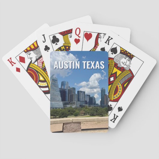 Fotografie van de skyline van Austin Texas Pokerkaarten (Achterkant)