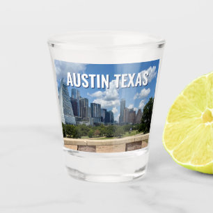 Fotografie van de skyline van Austin Texas Shot Glas