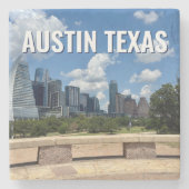 Fotografie van de skyline van Austin Texas Stenen Onderzetter (Voorkant)