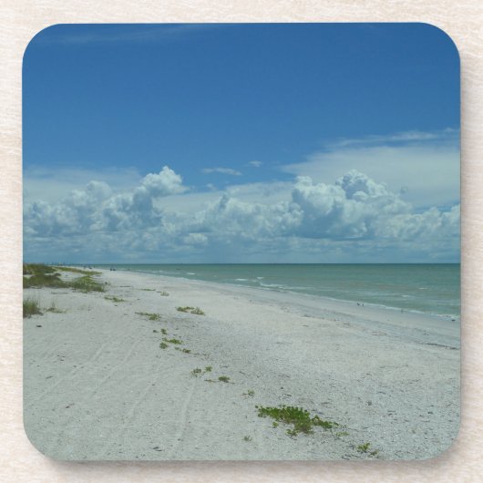 Fotografie van de Tropische Natuur van het strand  Bier Onderzetter (Voorkant)