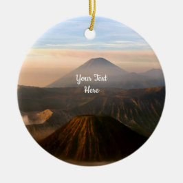 Fotografie van de vulkaan keramisch ornament