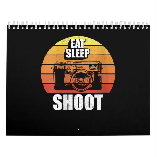 Fotografie van de Womens Retro Eat Sleep Shoot Kalender (Hoes)