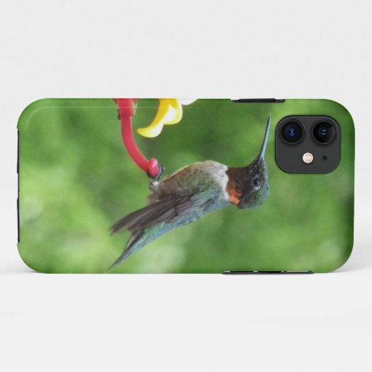 Fotografie van een roodkeelkolibrie Case-Mate iPhone case (Achterkant (horizontaal))