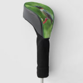 Fotografie van een roodkeelkolibrie golfheadcover (Schuin)