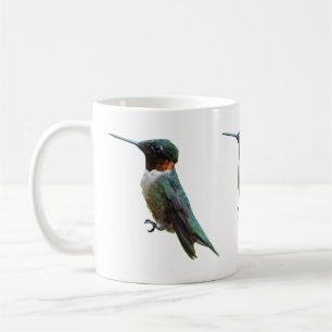 Fotografie van een roodkeelkolibrie koffiemok