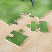 Fotografie van een roodkeelkolibrie legpuzzel (Zijkant)